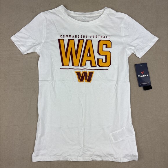 Fanatics‎ Women's XS Washington Commanders T-Shirt White Officially Licensed - Picture 4 of 9